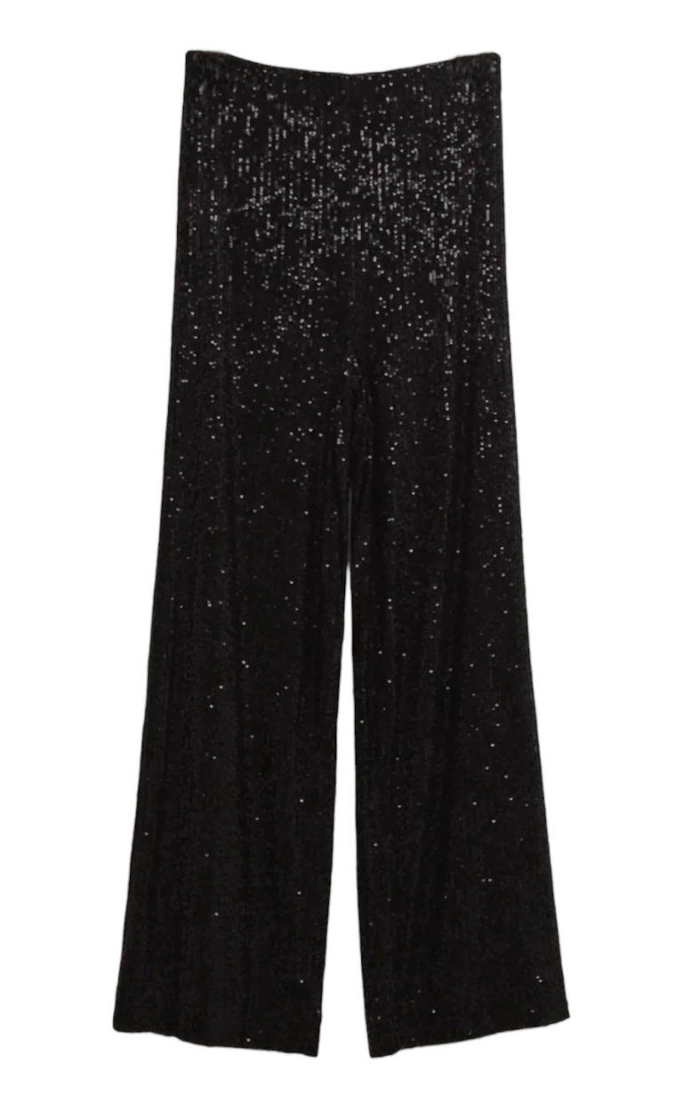 Women's Skylar Sequin Pants In Black - Black