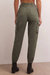 Z Supply Andi Twill Pant In Evergreen