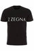 Men Large Front Logo Short Sleeve Crew Neck Cotton T-Shirt In Black - Black