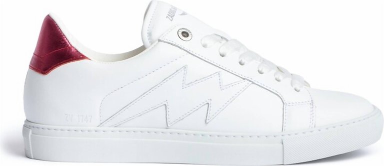 1747 Leather Sneakers - Blanc/Rose
