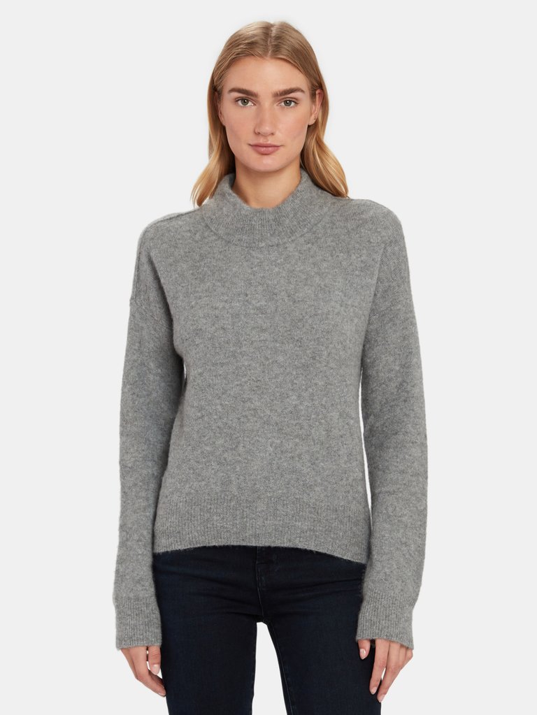 Eva Mock Neck Cashmere Sweater