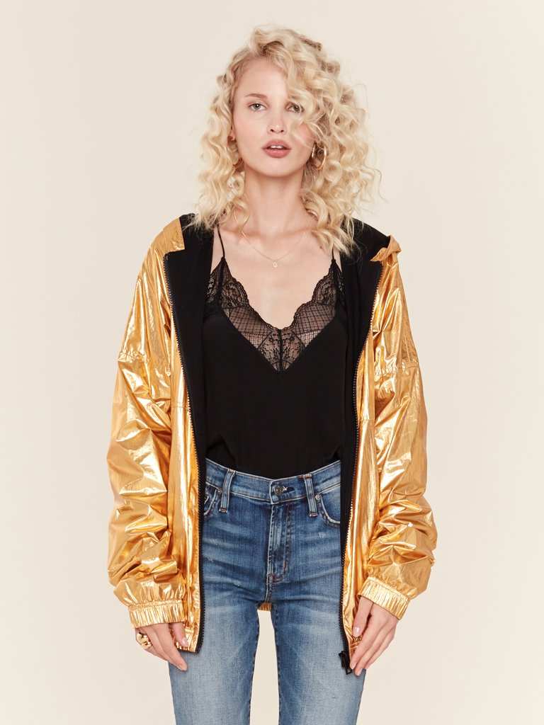 Koody Zip Up Hoodie - Gold