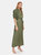 Ray Satin Puff Sleeve Maxi Dress