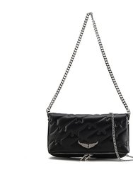 Women Snake Printed Clutch Handbags - Black