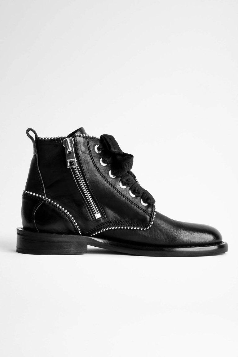 Women's Laureen Roma Studs Ankle Boots - Noir