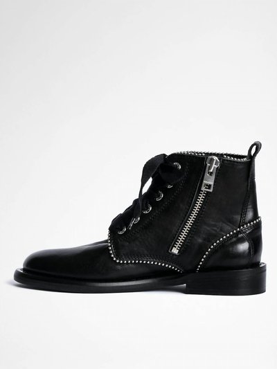 Zadig & Voltaire Women's Laureen Roma & Studs Pipping Shoes In Noir product