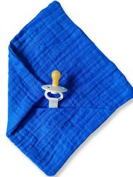 Blue Mini Cotton Pocket Security Lovey