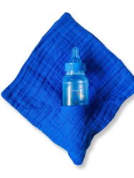 Blue Mini Cotton Pocket Security Lovey