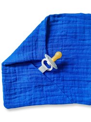 Blue Mini Cotton Pocket Security Lovey