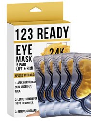 123 Ready 24K Gold Lift & Firm Gel Eye Patches - Gold