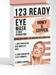 123 Ready Honey & Copper Hydrating Gel Eye Patches 5pc