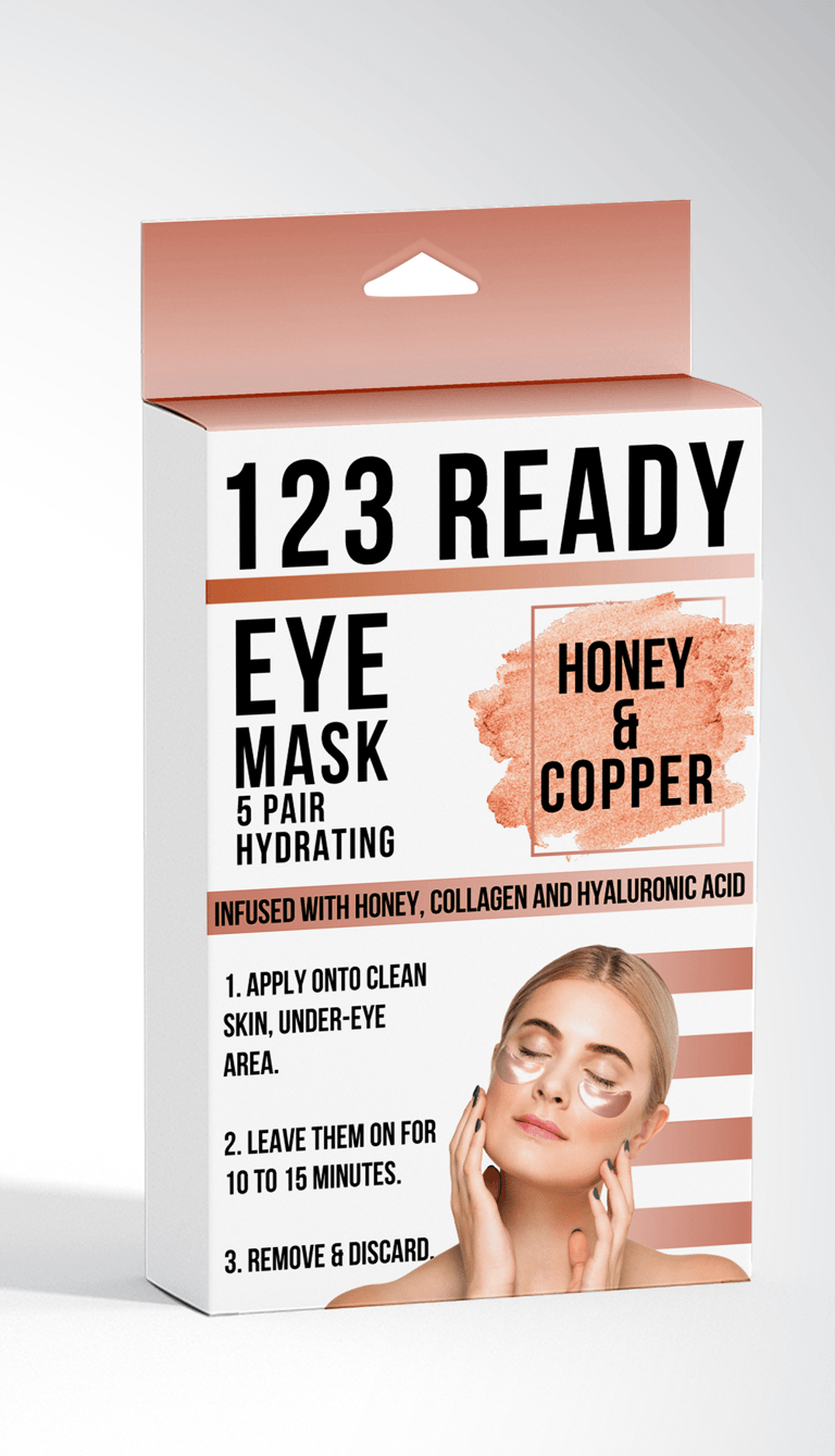 123 Ready Honey & Copper Hydrating Gel Eye Patches 5pc