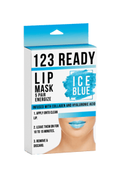 123 Ready Ice Blue Energize Gel Lip Patches 5pc