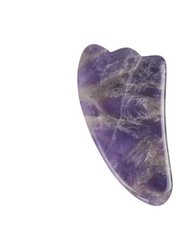 Amethyst Gua Sha Fin Shaped Tool, Body Facial Massage Scraping