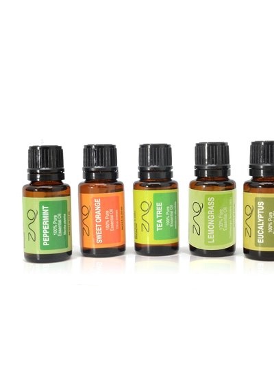ZAQ Gift Set-5 Pack - Essential Oils - (Eucalyptus, Lemongrass, Orange, Peppermint, Tea Tree) product