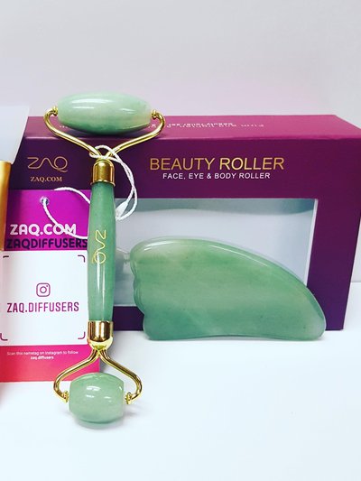ZAQ Jade Facial Roller, Gua Sha Board + Brush 2019 product