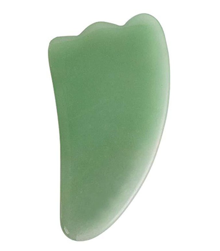 Jade Gua Sha Fin Shaped Tool, Body Facial Massage Scraping