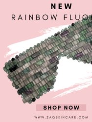 Rainbow Fluorite Eye Mask - Handmade