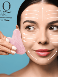 Rose Quartz Gua Sha Fin Shaped Tool, Body Facial Massage Scraping