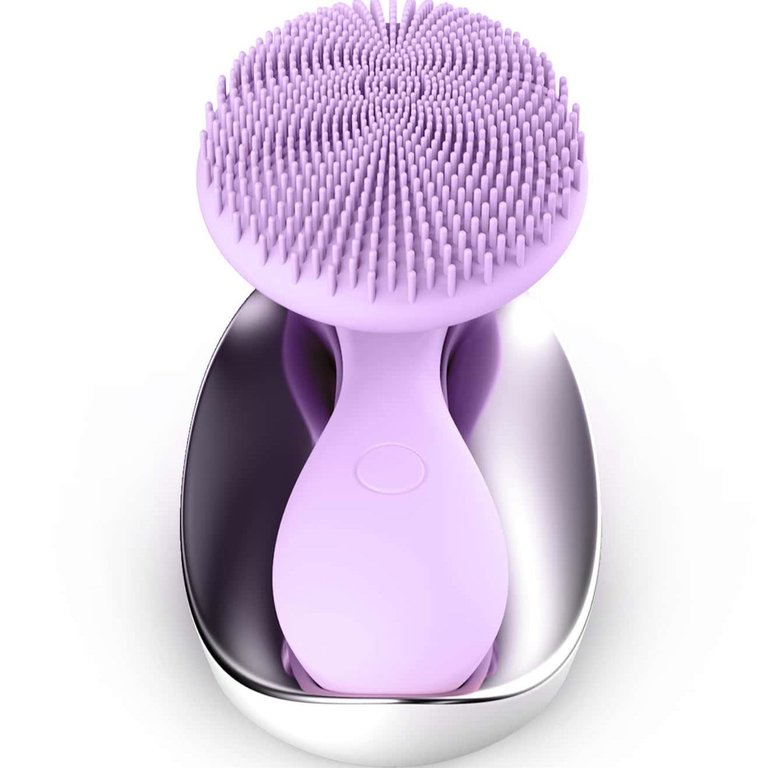 Tara Sonic Vibrating Magnetic Beads Facial Cleansing Brush - Purple