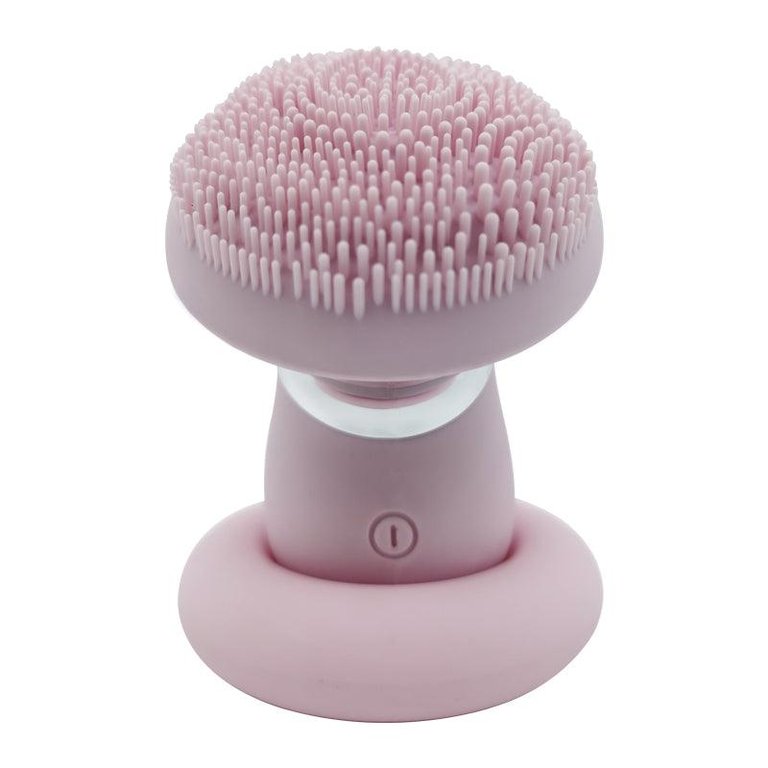 Vera Waterproof Facial Cleansing Brush With Pulse Acoustic Wave Vibration, And Magnetic Beads - Pink