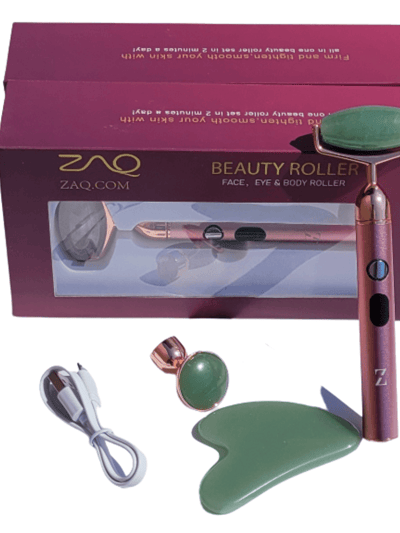 ZAQ Zainab Beauty Sana Jade Vibrating Changeable Face Rollers With Gua Sha product