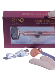 Zainab Beauty Sana Rose Quartz Vibrating Changeable Face Rollers With Gua Sha - Rose Quartz