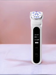 ZAQ Facial Rejuvenation Device - 7 LED, RF, EMS, Sonic Vibration, Hot Massager Therapy