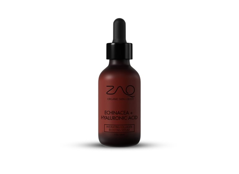 ZAQ Organic Hydrating Collagen Boosting Serum - Antioxidants, Hyaluronic Acid and Echinacea Stem Cells