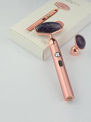 ZAQ Sana Amethyst USB Rechargeable Vibrating Changeable Face Rollers - 3 Speed