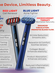 Zayn 5-in-1 Skincare Device with Red/Blue Light Therapy
