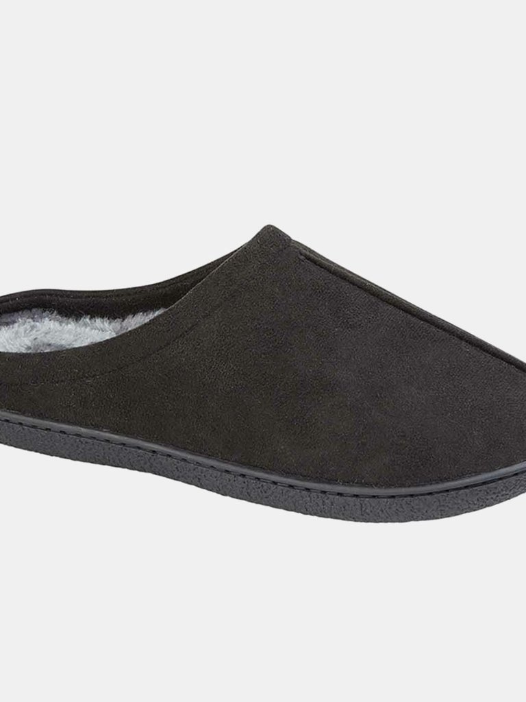 Mens Alex Slippers - Black - Black