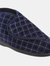 Mens Bertie Check Velour Touch Fastening Bootee Slippers
