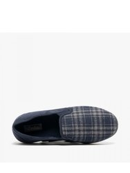 Mens Harley Check Felt Gusset Slippers