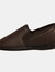 Mens Ivor Grain Upper Twin Gusset Slippers - Brown