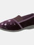 Womens/Ladies Joanna Embroidered Slippers (Purple) - Purple