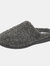 Zedzzz Mens Noah Velour Slippers - Gray