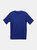 Zegna Men's Medium Blue Solid Satin Jersey Crew-Neck T-Shirt Graphic