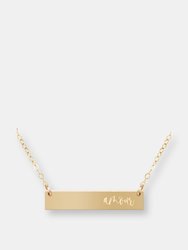 Amour Bar Necklace - Rose Gold