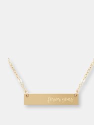 Forever Yours Bar Necklace - Silver