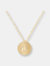 Mira Monogram Disc Necklace - Gold