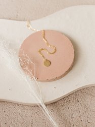 Miraya Mini Monogram Disc Necklace