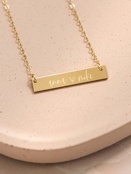 Personalized Couple Names With Heart Bar Necklace
