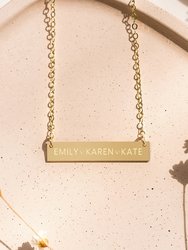 Personalized Kid's Names Bar Necklace