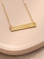 Personalized Modern Monogram Bar Necklace