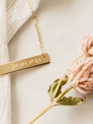 Personalized Name Love You Bar Necklace