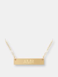 Triple Monogram Bar Necklace