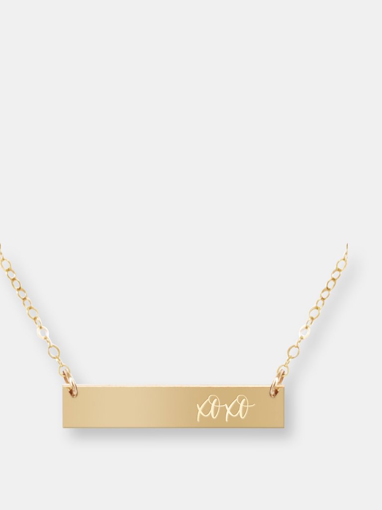 XOXO Bar Necklace - Silver