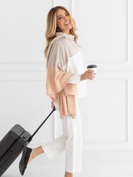 The Dreamsoft Travel Scarf - Blush Colorblock