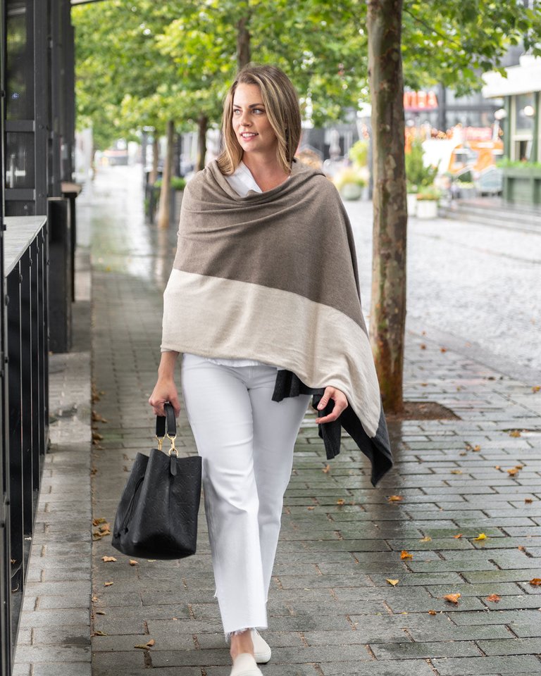 The Dreamsoft Travel Scarf - Brownstone Colorblock